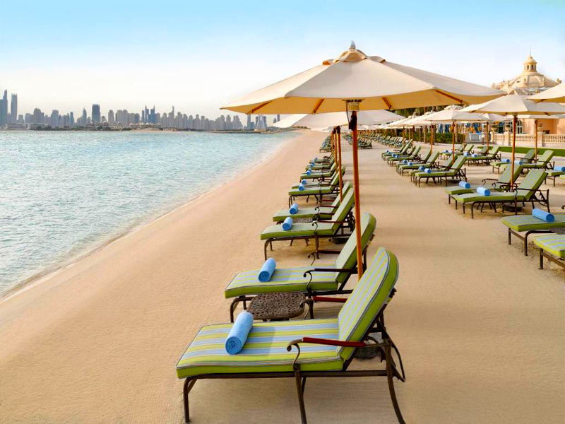 ساحل هتل رافلز پالم دبی