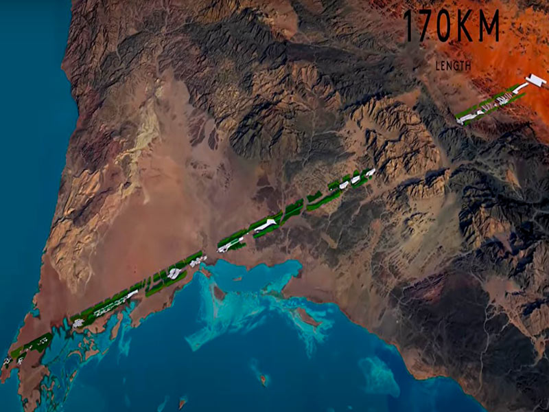 وسعت شهر نئوم در عربستان سعودی